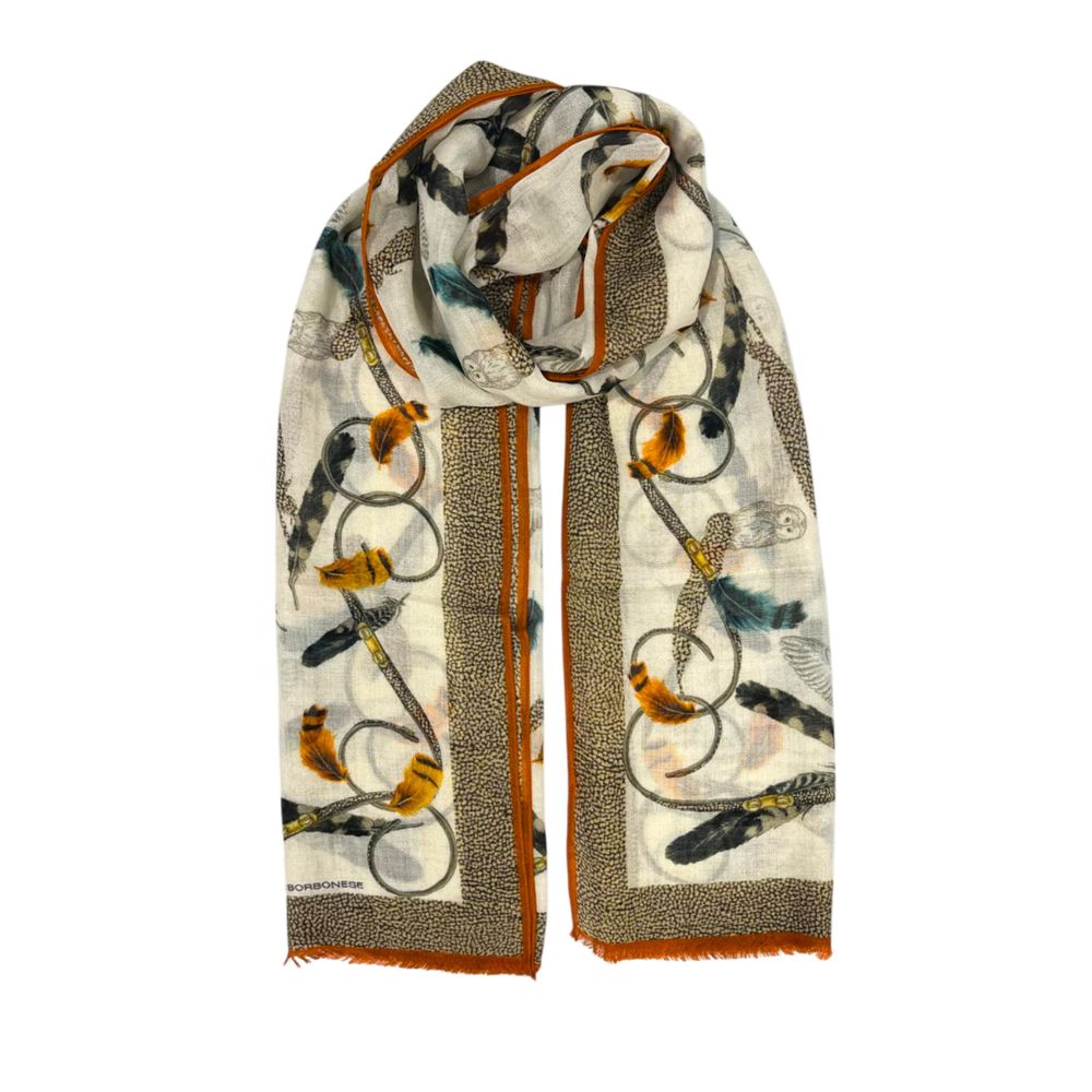 Beige Fleece Wool Women Scarf