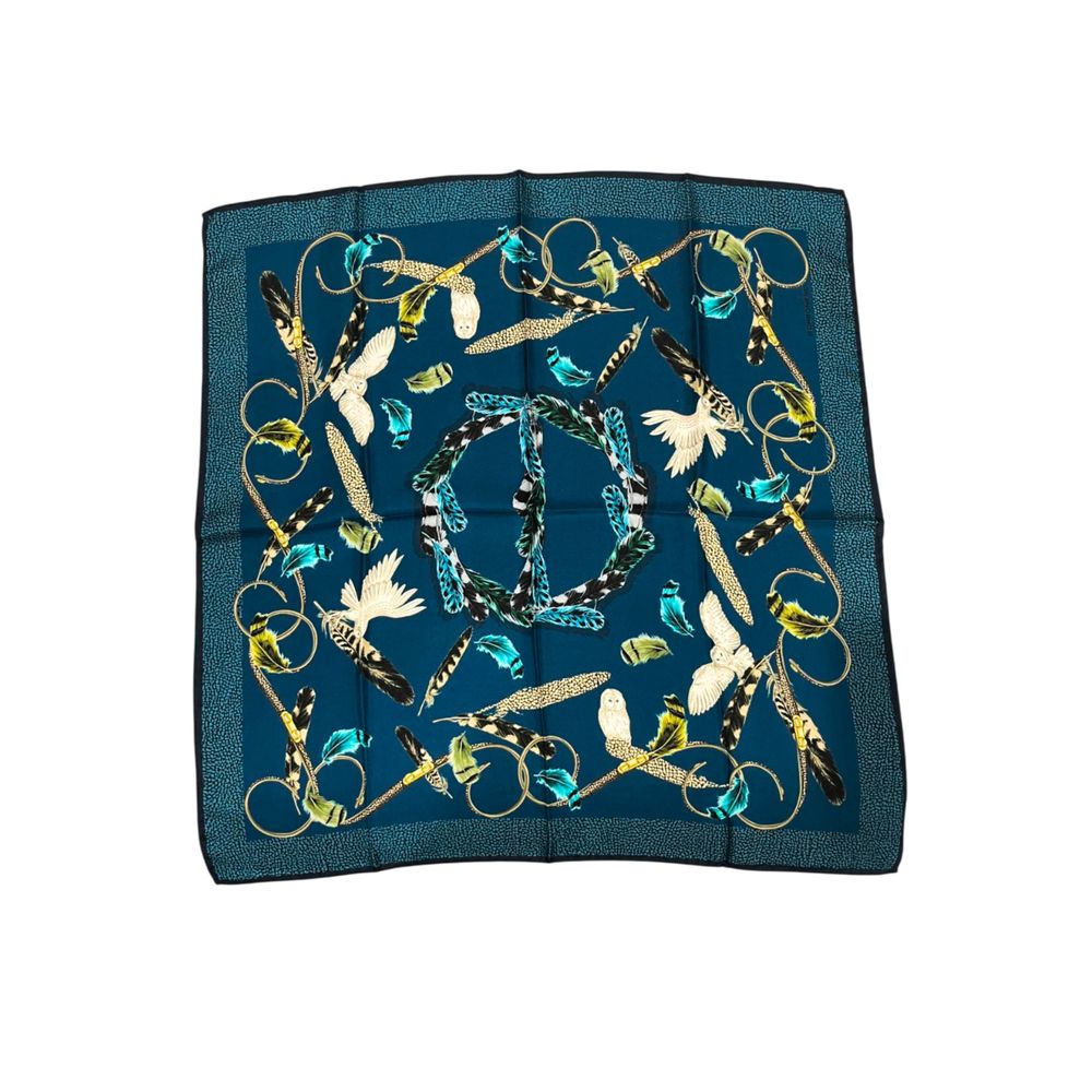 Blue Silk Women Scarf