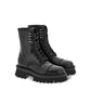 Black Calfskin Lace-Up Boots