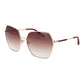 Rose Gold Metal Sunglasses