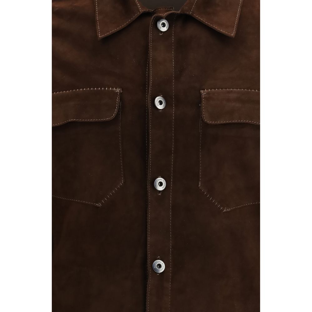 Brown Calf Leather Bos Taurus Bomber