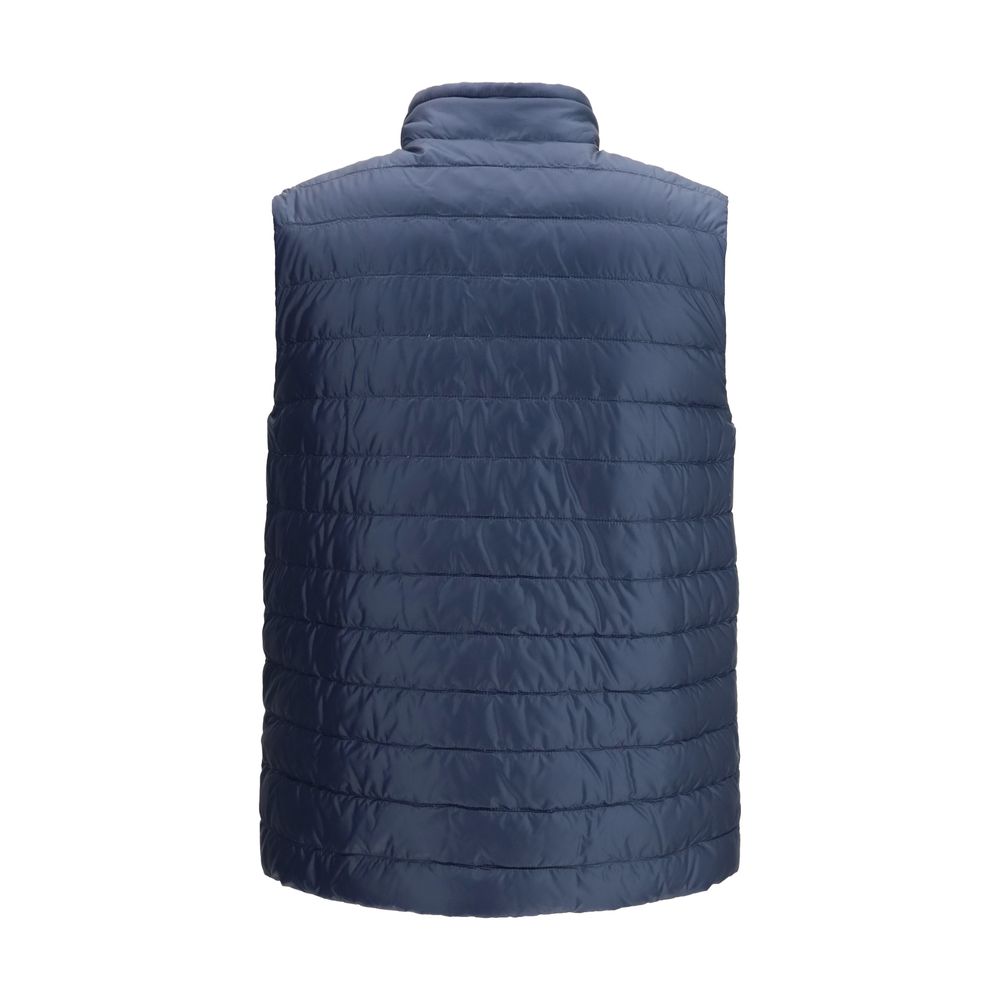 White Polyamide Sleveless Jacket