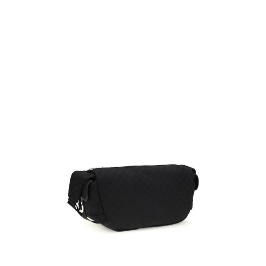Black Fabric Shoulder Bag