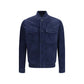 Blue Calf Leather Bos Taurus Bomber