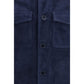 Blue Calf Leather Bos Taurus Bomber