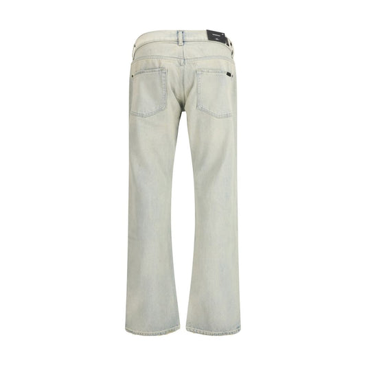 Cream Cotton Bootcut Jeans