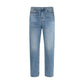 Blue Cotton Slim Fit Jeans