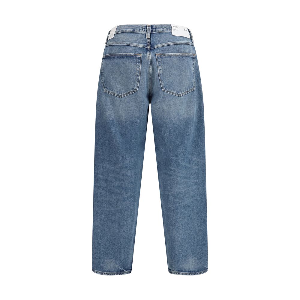 Light Blue Recycled Cotton Tapered Jeans