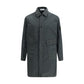 Gray Polyester Coat