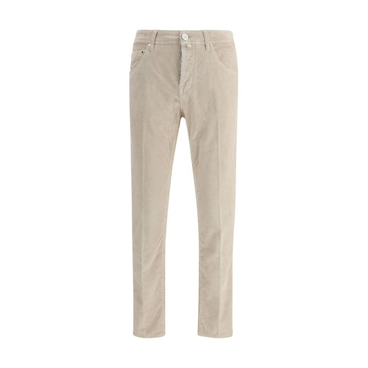 Gray Cotton Casual Pants