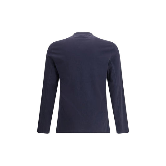 Blue Cotton Long Sleeve T-Shirt