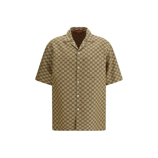 Beige Linen Shortsleeve Shirt
