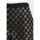 Black Viscose Bermuda Shorts