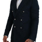 Blue Double Breasted Formal Coat Blazer