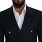 Blue Double Breasted Formal Coat Blazer