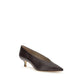 Brown Calf Leather Bos Taurus Mid Heel Pumps
