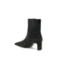 Black Calf Leather Bos Taurus Ankle Boots