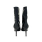 Black Leather Women Boot with Stiletto Heel
