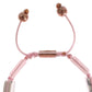 Elegant Pink Gemstone Bracelet with Diamond Details