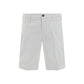 White Cotton Bermuda Shorts