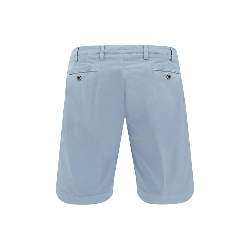 Light Blue Cotton Bermuda Shorts