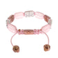 Elegant Pink Gemstone Bracelet with Diamond Details