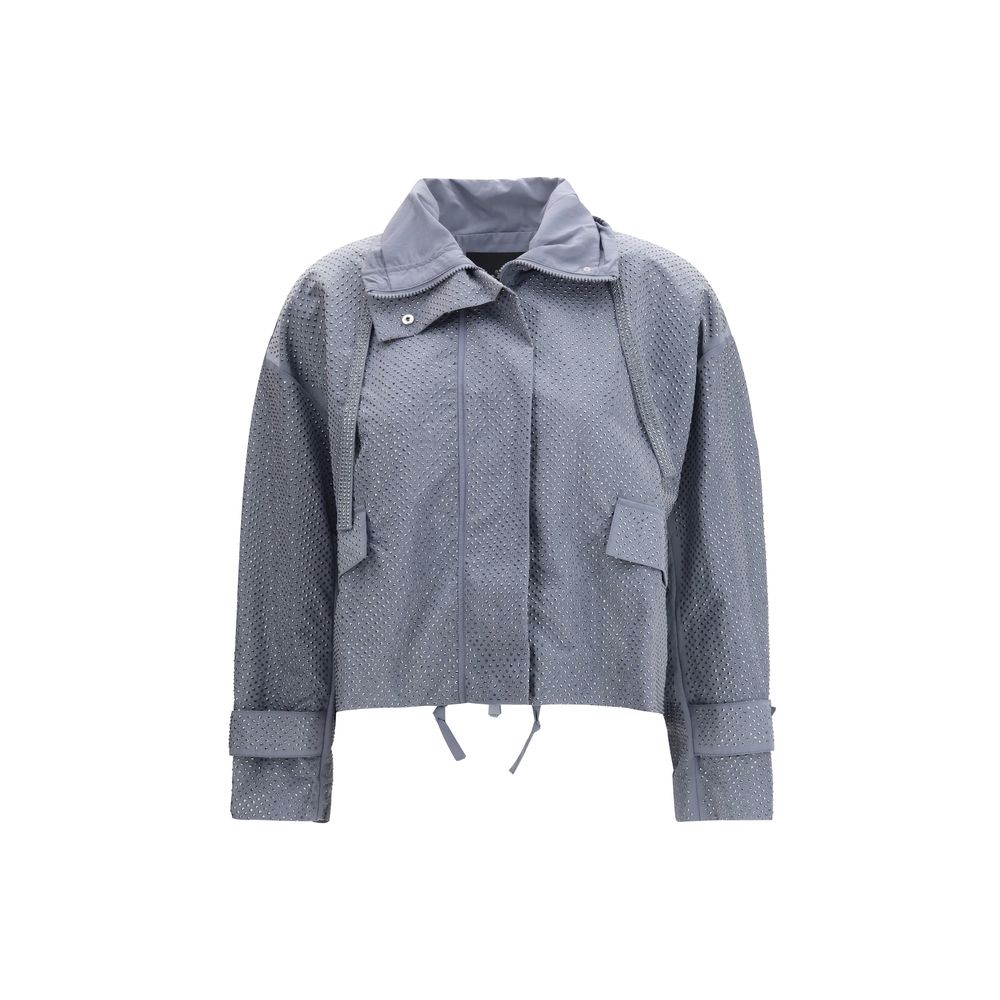 Light Blue Polyester Shell Jacket