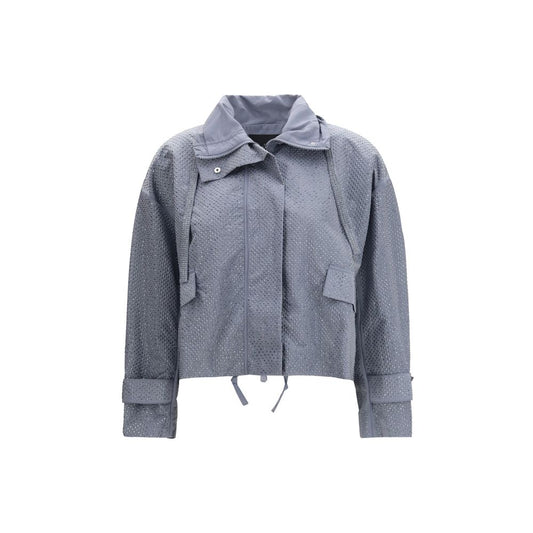 Light Blue Polyester Shell Jacket