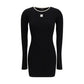 Black Viscose Casual Dress