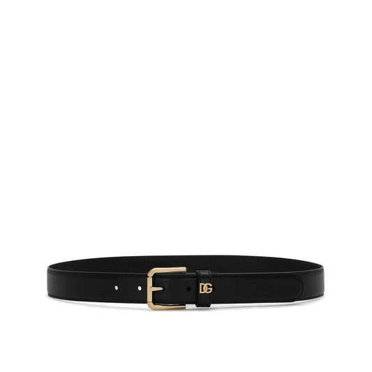 Black Calfskin Regular Belt