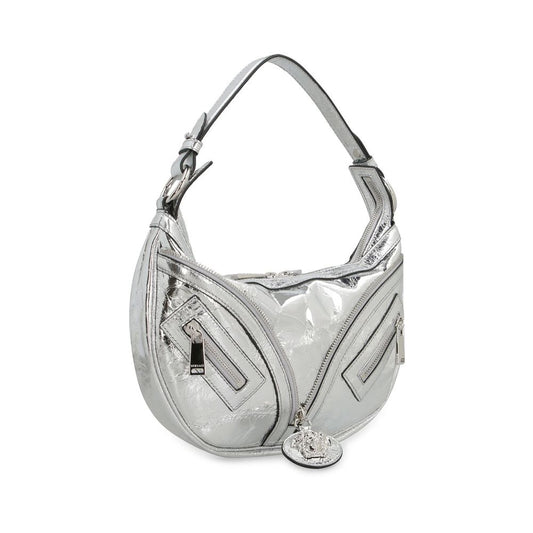 Silver Lamb Leather Shoulder Bag