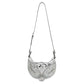 Silver Lamb Leather Shoulder Bag