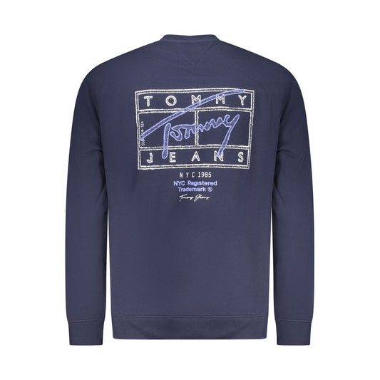 Blue Cotton Men Sweatshirt