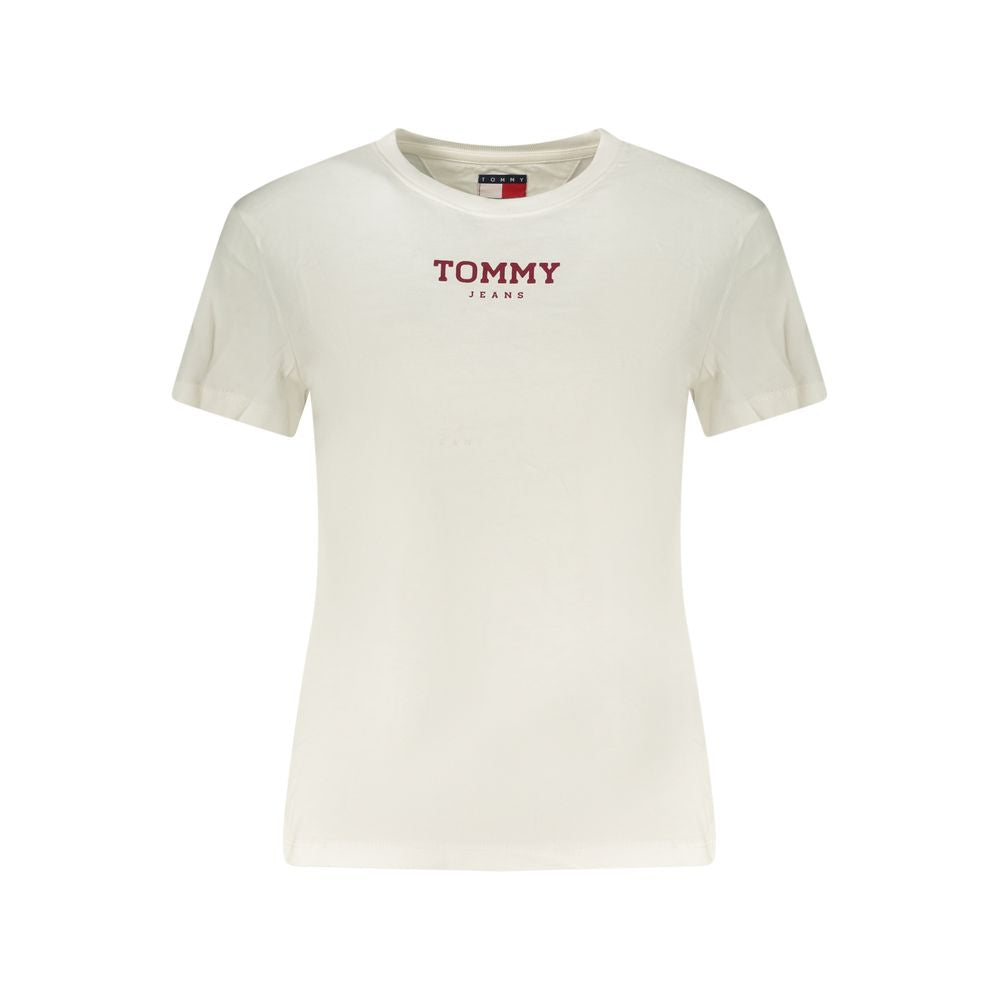 White Cotton Women T-Shirt