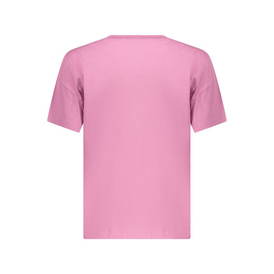 Pink Cotton Women T-Shirt
