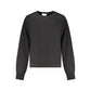 Black Cotton Women Sweatshirt