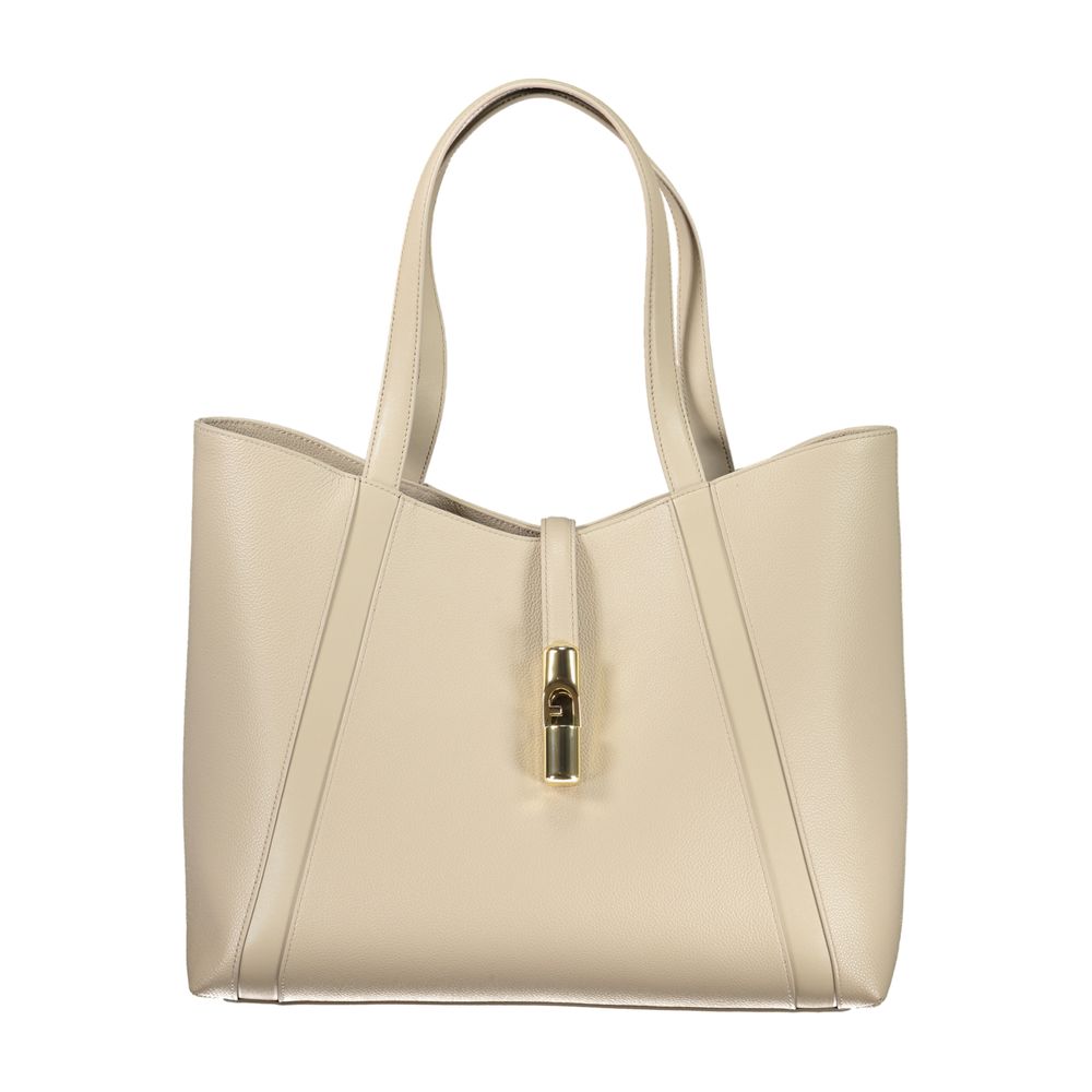 Beige Leather Handbag