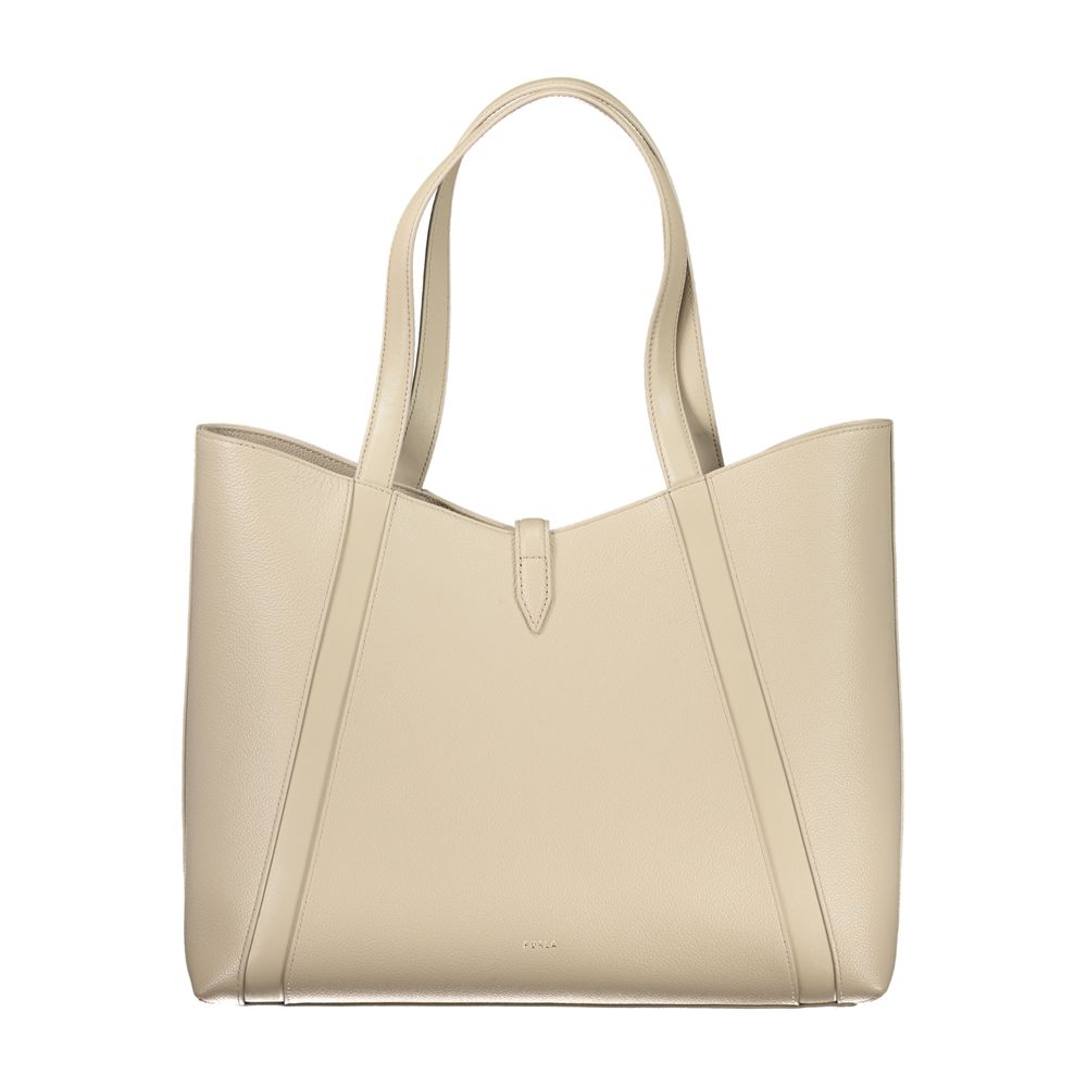 Beige Leather Handbag