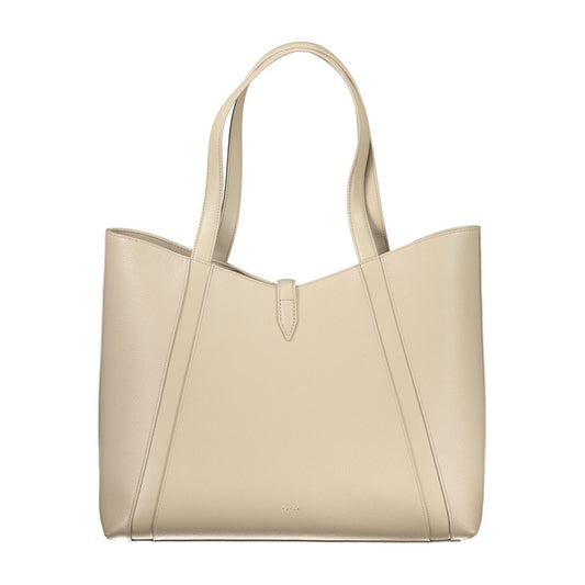 Beige Leather Handbag