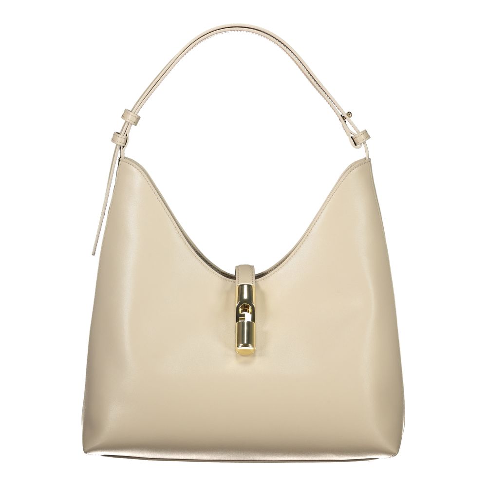 Beige Leather Handbag