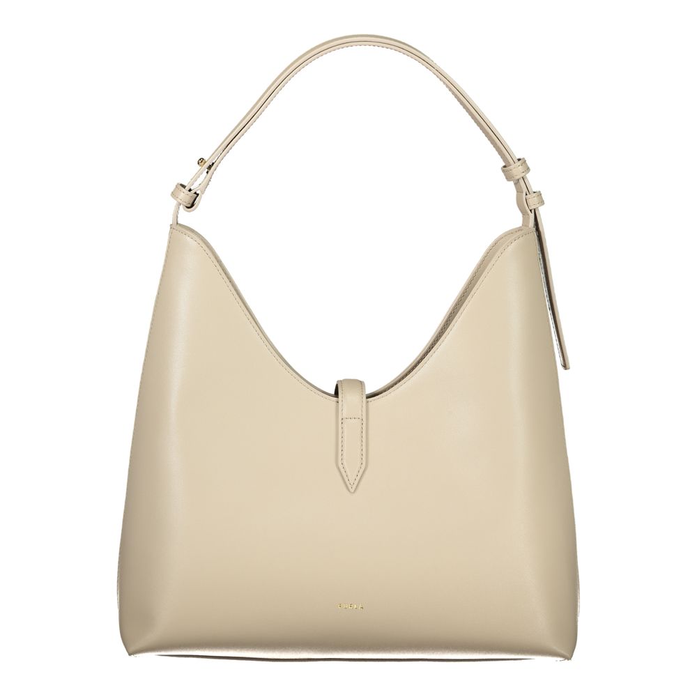 Beige Leather Handbag