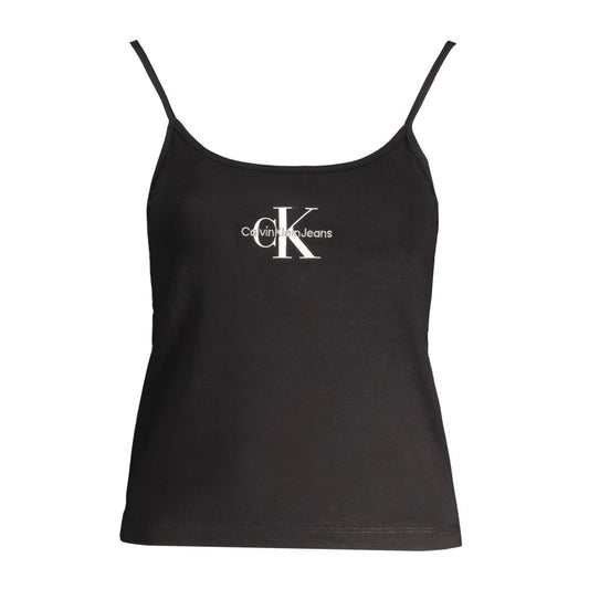 Black Cotton Women's Tank Top