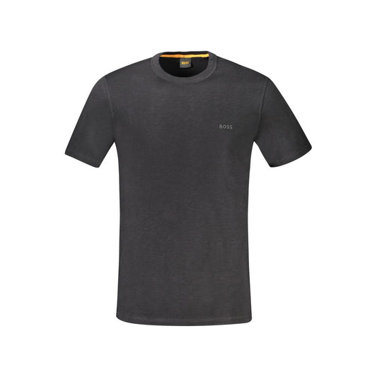 Black Cotton Men's T-Shirt