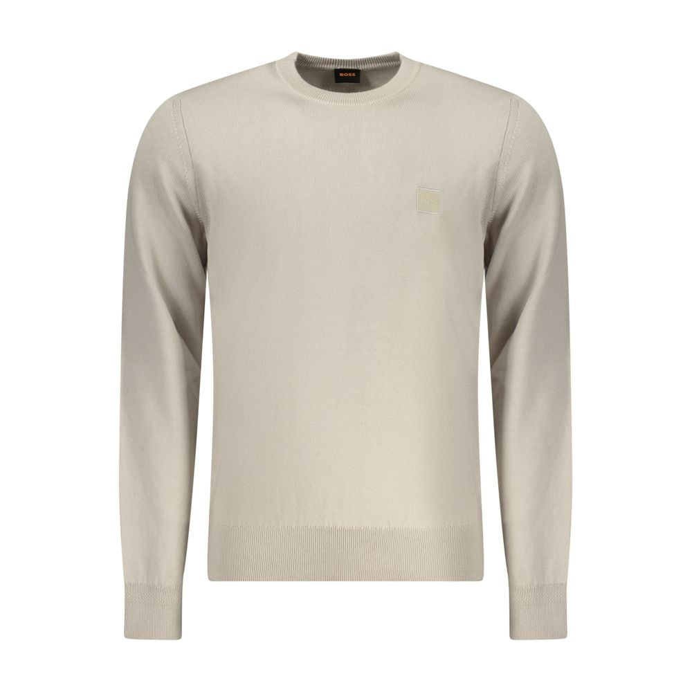 Beige Cotton Men's Sweater