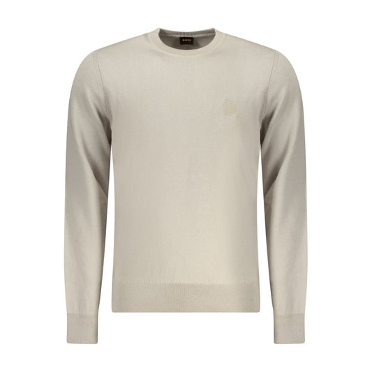Beige Cotton Men's Sweater