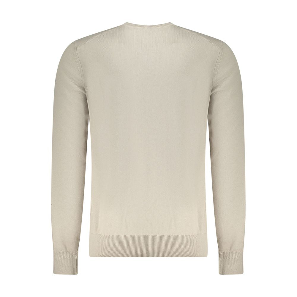 Beige Cotton Men's Sweater