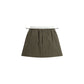 Bicolor Cotton Mini Skirt