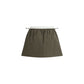 Bicolor Cotton Mini Skirt