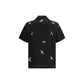 Black Cotton Pattern Shirt