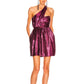 Fuchsia Viscose Short Dress